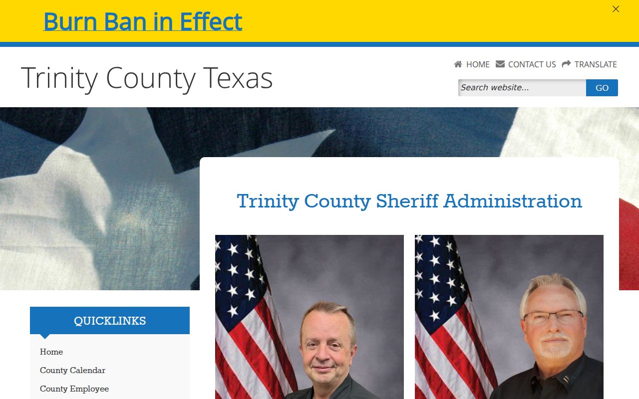 Trinity County most-wanted information: Sheriff's Office staff and contact page